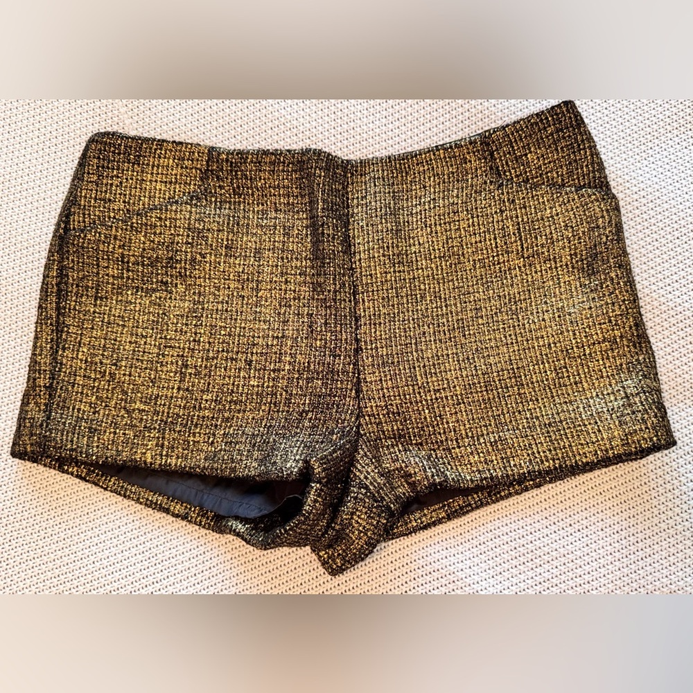 FOREVER 21 Metallic Gold High Waist Women's Shorts